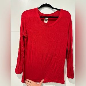 Zara Long Sleeved Knit Lightweight Holiday Sweater with Faux Suede Elbow Pads